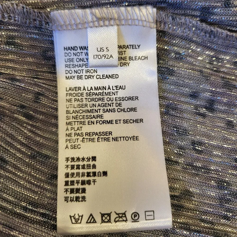 Anthropologie Shimmery Purple Metallic Frilled Neck Tank Top, Size Small, EUC - Picture 9 of 9